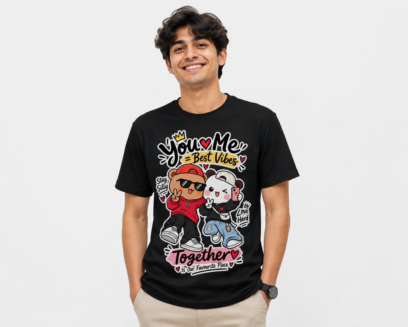 You & Me Best Vibes Graphic T-Shirt