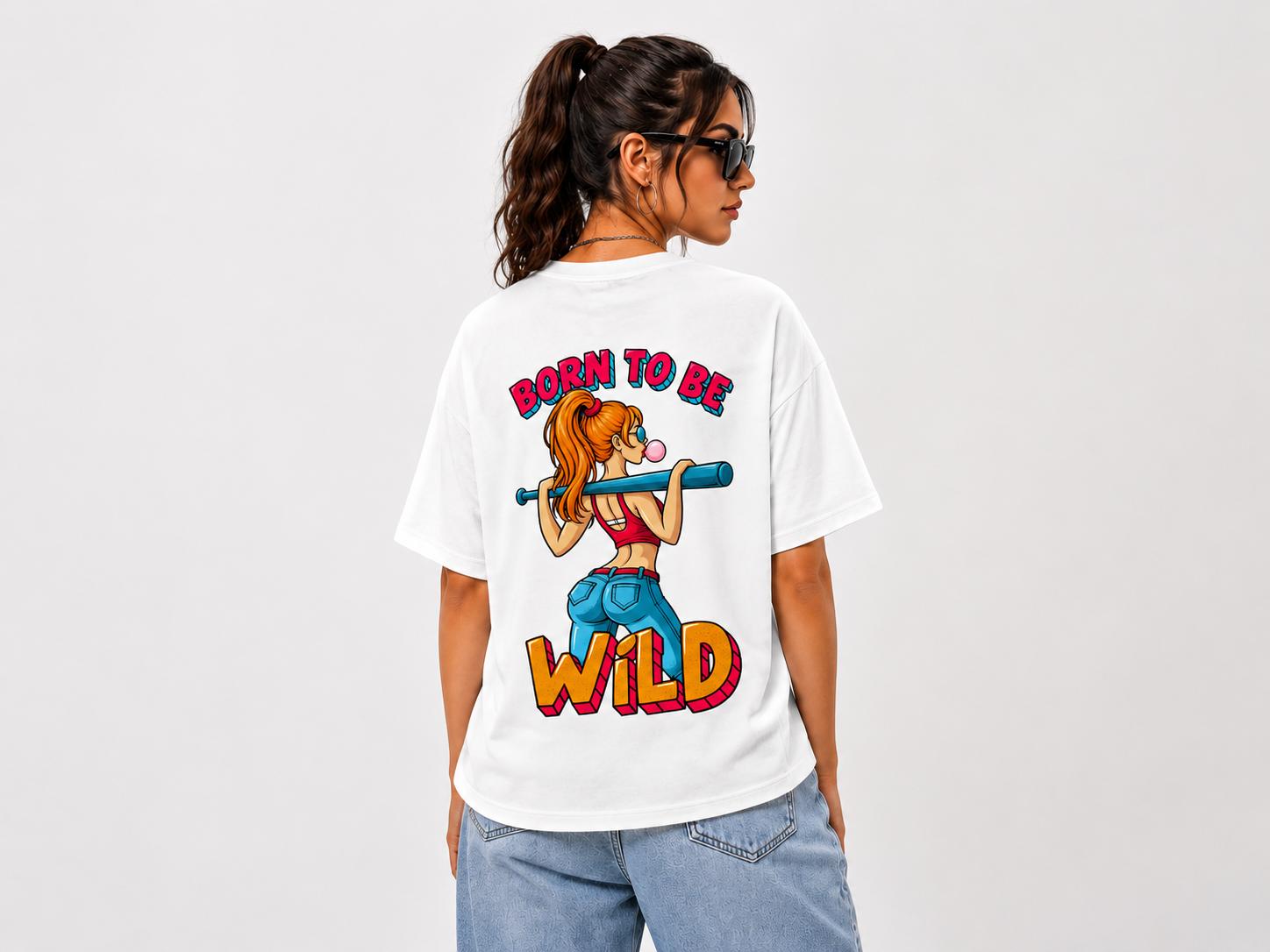 Born to Be Wild Graphic Girly T-Shirt