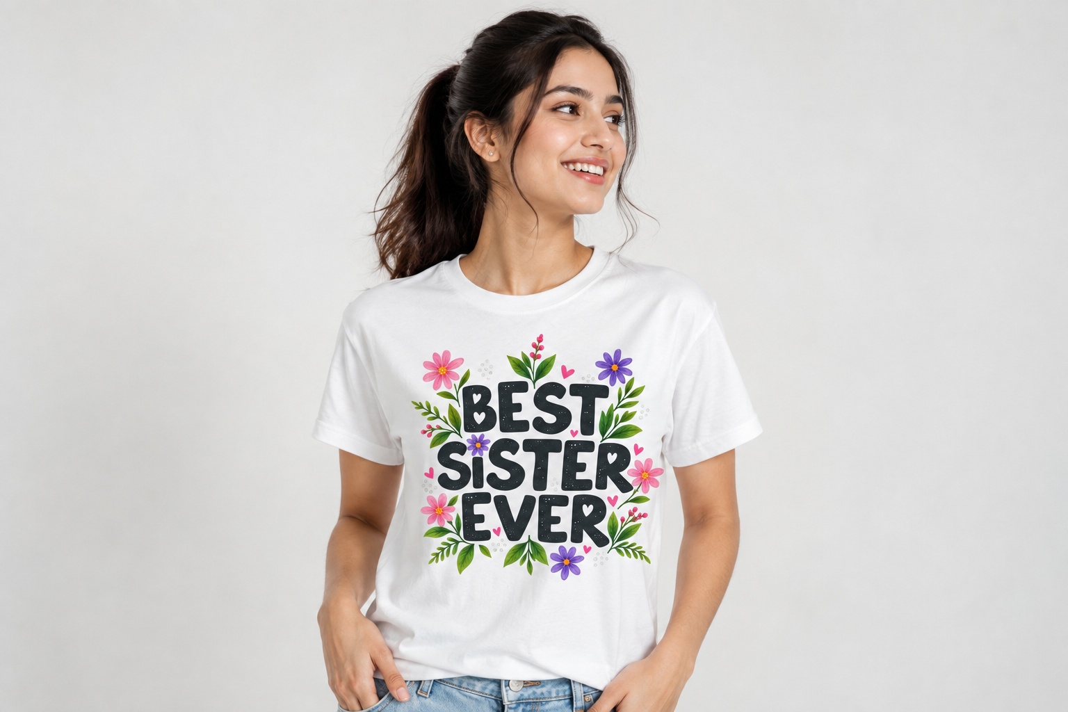 Best Sister Ever Printed T-Shirt